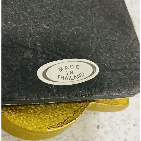 Vintage Goldtone Photo Frame Chunky Fleur di Lis Sculptural Shapely Elegant 4x6 - Picture 5 of 6